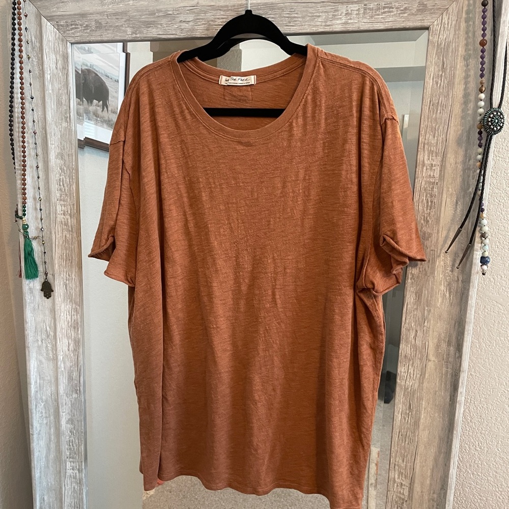 Free People We the Free Clarity Ringer Tee • Rust Color